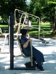 Don't let the loose dress fool you - she's ripped.